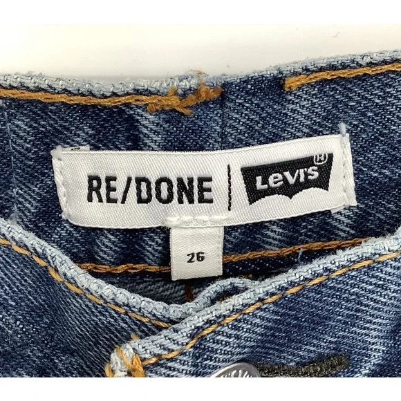 RE/Done Levi's Women's Sz 26 002-3W7STRTStraight Leg Jeans MSRP $350 G15-2